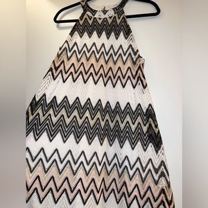 Candie’s Halter Chevron Lace Dress